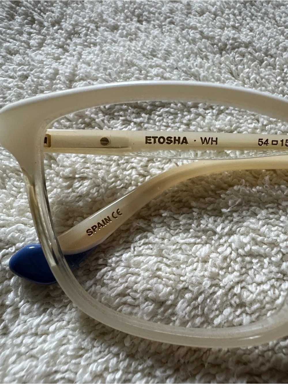 Ethnic Barcelona Etosha white acetate eyeglass frames Made in Spain New